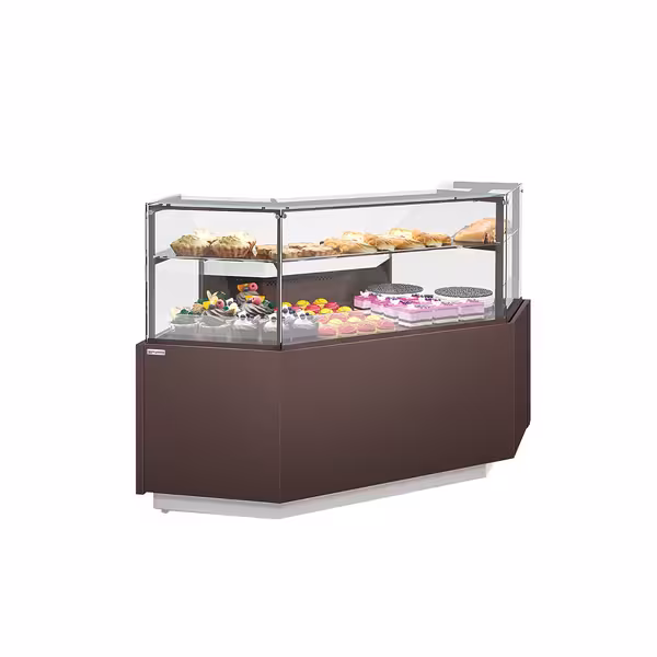 Serve Over Counter RIGA - 1365x990mm - double glazing - LED lighting - with 2 shelves