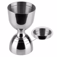 (6 adet) Paslanmaz Çelik Jigger - İki Ölçekli - 3/6cl - ara çizgiler 1/4cl