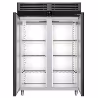 Szafa mroźnicza PREMIUM – stal nierdzewna – GN 2/1 – 1400 L – z 2 drzwiami – antracytowa