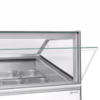 Ice Cream Display Freezer | ADAM - 1200mm - Ventilated cooling - with LED lighting - for 12 x 5 litres Napoli pans or 8 x 7 litres - White