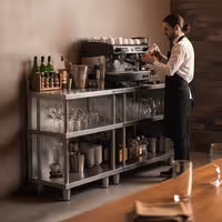 Bancada de bar - Aço inoxidável - 1200x400mm