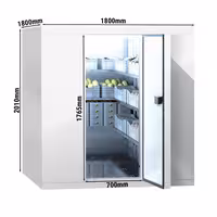 Cameră frigorifică de congelare - 1800x1800 mm - 4,30 m³ - cu perdea cu benzi PVC