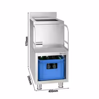 Cocktail Base Unit - Bar Cocktail Station with Sink - Stainless Steel - 400x590 mm - with Mixer Station
