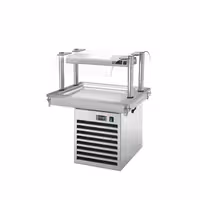 Drop-In Cold Plate - 800mm - +2 to +8°C - 2x GN 1/1 - 350W - with glass sneeze guard