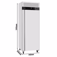 Saldētavas skapis no nerūsējošā tērauda ECO - GN 2/1 - 740 mm - 476 l - -22/-18 °C - ar 1 durvis - ECO, ventilējama dzesēšana, automātiska atkausēšana, R290
