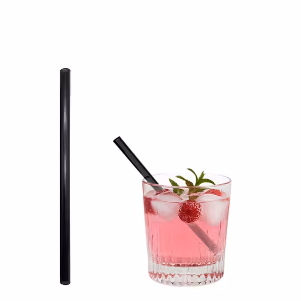 (50 adet) Cam Pipet - 150mm - ø 8mm - düz - Siyah Şeffaf - dahil 1 Naylon Temizlik Fırçası