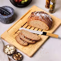 (5 st.) Brödskärbräda med kniv – 420x280x20 mm