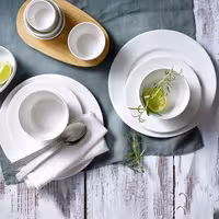 (6 adet) Tatlı / Salata Kasesi - Porselen - Lux - 180ml - yuvarlak - Ø85mm - Elfenbeinweiß