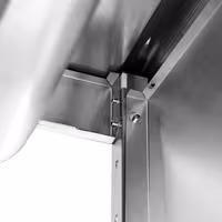 Stół zlewozmywakowy PREMIUM – stal nierdzewna – 1400 x 700 mm – z półką dolną – ze zlewem 2-komorowym pośrodku – z rantem