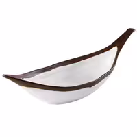 (6 adet) Kase - Melamin - CROCKER - 170ml - 305x100mm - Derinlik:75mm - Beyaz/Kahverengi