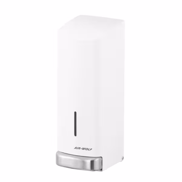 AIR-WOLF | Dozator sapuna & dezinfekcijskog sredstva sa pritisnim gumbom - 1200 ml - Plemeniti čelik - Bijela boja