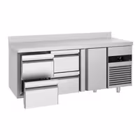Rashladni pult PREMIUM - 1865x700 mm - Ventilirano hlađenje - s 1 vrata - s 4 ladica - Podignuti rub