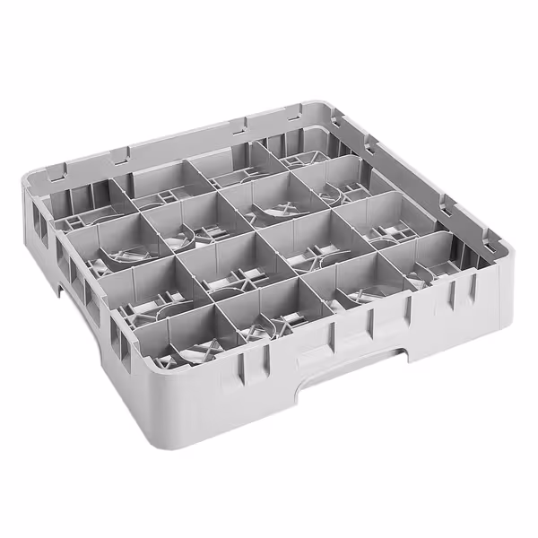 CAMBRO | CAMRACK® - Košara za pranje šalica 1/1 - Sa 16 odjeljaka - 500x500 mm - Siva boja