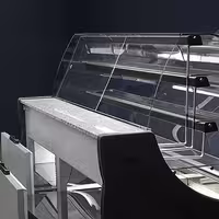 Serve Over Counter - 1600x980mm - with lighting - 3 glass shelves - with cake drawers