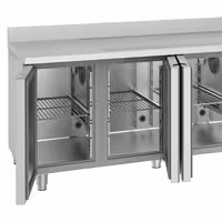 Rashladni pult PREMIUM - 2360x720 mm - 540 l - Ventilirano hlađenje - s 4 vrata - s 1 korita - Leđni podignuti rub