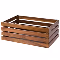 Ahşap Sunum Kutusu - SUPERBOX - Kahverengi - 555x350x200mm - GN 1/1 ile uyumlu