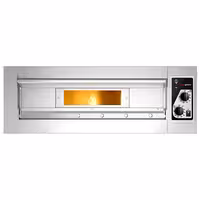 (2 pcs) Electric Deck Pizza Oven - Single Deck - Refractory Stone Deck - 4+4 - Ø 33cm (13") - up to 400°C - Mechanical Controls