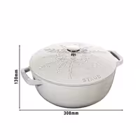 STAUB | LA COCOTTE - La Marmite - Ø 240 mm - Lijevano željezo - Boja bijelog tartufa