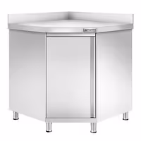خزانة قاعدية ستانلس ستيل KOPENHAGEN PREMIUM - 1000x1000mm - أبواب مفصلية - مع حاجز خلفي