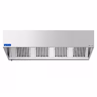 Commercial Wall-Mounted Extractor Hood with Motor – 2200mm – with Speed Controller, Baffle Filters & Lighting