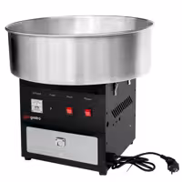 Arabalı Pamuk Şeker Makinesi - Ø520mm - 1,08kW - Siyah