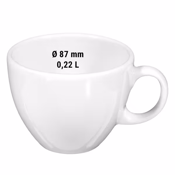 (6 adet) SELTMANN WEIDEN | Cappuccino fincanı- 0,22 Litre - Beyaz/Sade
