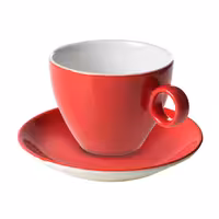 (6 kom) BART COLOUR CAFE - Tanjurić za cappuccino - Okrugli - Ø 155 mm - Crvena