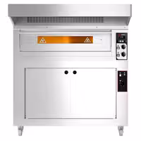 Electric Deck Pizza Oven - Single Deck - 9 x Ø 33cm (13") - 230V 3 Phase - Mechanical Controls - up to 400°C - incl. Hood & Proofing cabinet