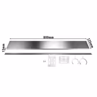 Inox postolje - inox - 800x125x13 mm - kompatibilno sa serijom ASK, GSK i SSK