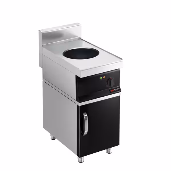 Mașină de gătit cu inducție pentru wok PROFESIONALĂ - 3,5 kW - 1 zonă de gătit - bol wok Ø 300 mm