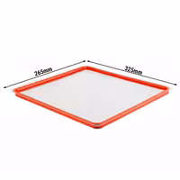(6 kom) Polikarbonatni poklopac za GN 1/2 - hermetički - Visina: 10 mm - 325x265 mm - proziran