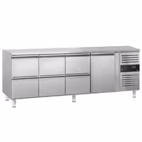 Balcão refrigerado ECO - 2230 x 700 mm - com 1 porta - 6 gavetas