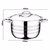 Lonac – nehrđajući čelik – Ø 340 mm – 18,60 litara – visina: 260 mm