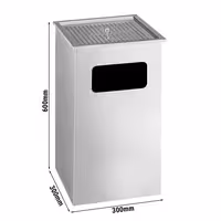 Kanta za smeće - s pepeljarom - 300x300x600 mm - Nehrđajući čelik