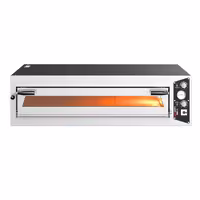 Electric Deck Pizza Oven - Single Deck - Refractory Stone Deck - 6 x Ø 35cm (13.8") - Mechanical Controls - up to 450°C