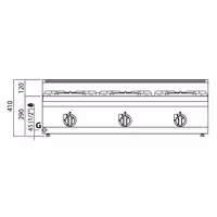 Cocina a gas - 31kW - 3 fuegos