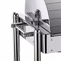 Električna grijana posuda - GN 1/1 - s roll-top poklopcem - krom (chafing dish)