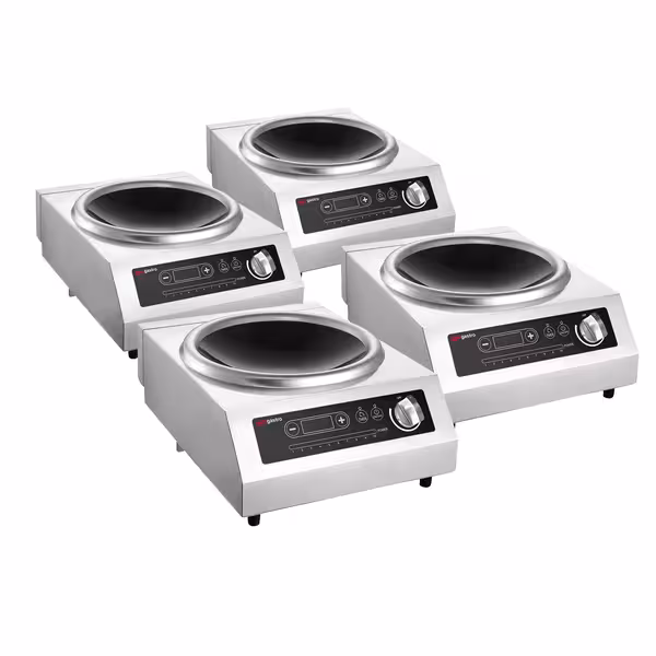 (4 db) Indukciós wok - 3,5 kW - 1 zónás - Ø 460 mm - wok serpenyővel