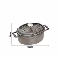 STAUB | Mini Cocotte Oval Enamelled Cast Iron Casserole Dish – 150 mm Oval – Graphite Grey