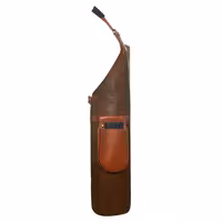 KARLOWSKY | Leather Bib Apron – Toffee - 100% Cowhide - Adjustable Neck - Barista & Chef