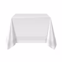 (20 pcs) Damask Tablecloth Tessin Atlas - Satin Band - 130x220cm - White