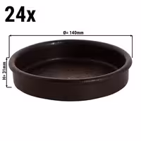 (24 pcs) MOON - Tapas Oven Dish - Ø140mm - Black