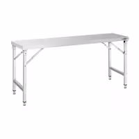Paslanmaz Çelik Çalışma Tezgahı - Katlanabilir - 1800x700mm