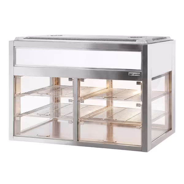 Pöytämallinen kylmävitriini - itsepalvelu - 350 l - 1400 mm - kaksinkertainen lasi - 2 lasiovea - 2 hyllyä - LED-valaistus - liukuovet
