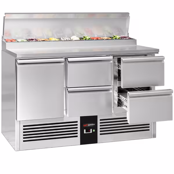 Pripremni rashladni pult PREMIUM - 1368x700 mm - 1 vrata i 4 ladice - za 8x GN 1/6