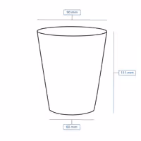(1000 pcs) Reusable Lid - Transparent - fits 300ml Deli Cup Ø90mm