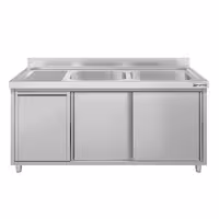 ECO umivaonik – 1400 x 600 mm – s košem za otpad i dva umivaonika s desne strane