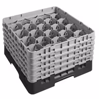 CAMBRO | CAMRACK® - Košara za pranje čaša 1/1 - 20 odjeljaka - Sa 5 produžetaka - 500x500 mm - Crna boja