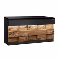 Kassentisch TORONTO - 1800mm - Holzfront - schwarze Granit-Arbeitsplatte