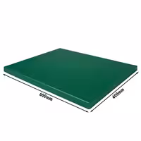 Griešanas dēlis - 600x400 mm - Biezums: 20 mm - HACCP atbilstošs - PE500 (HDPE) polietilēns - Zaļš - Neslīdošas kājiņas - Var mazgāt trauku mazgājamā mašīnā